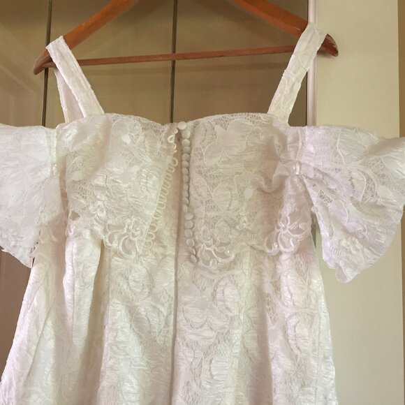 Handmade Custom Designed One-of-a-Kind High-Low Wedding Dress - Picture 6 of 9